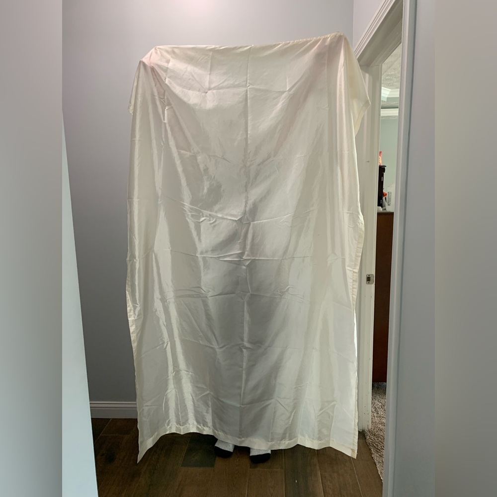 Cream Pocket Rod Curtain Panel 54”x84”